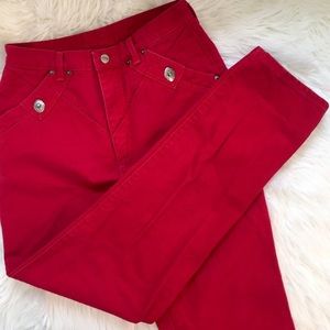 Red Vintage Western Roughrider jeans